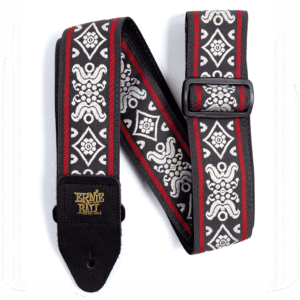 ERNIE BALL STRAP JACQUARD BLACKJACK RED
