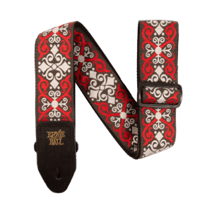 ERNIE BALL STRAP JACQUARD RED TRELLIS