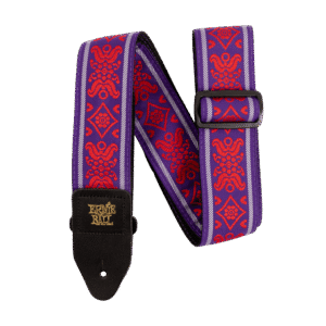 ERNIE BALL STRAP JACQUARD ROYAL FLUSH RED