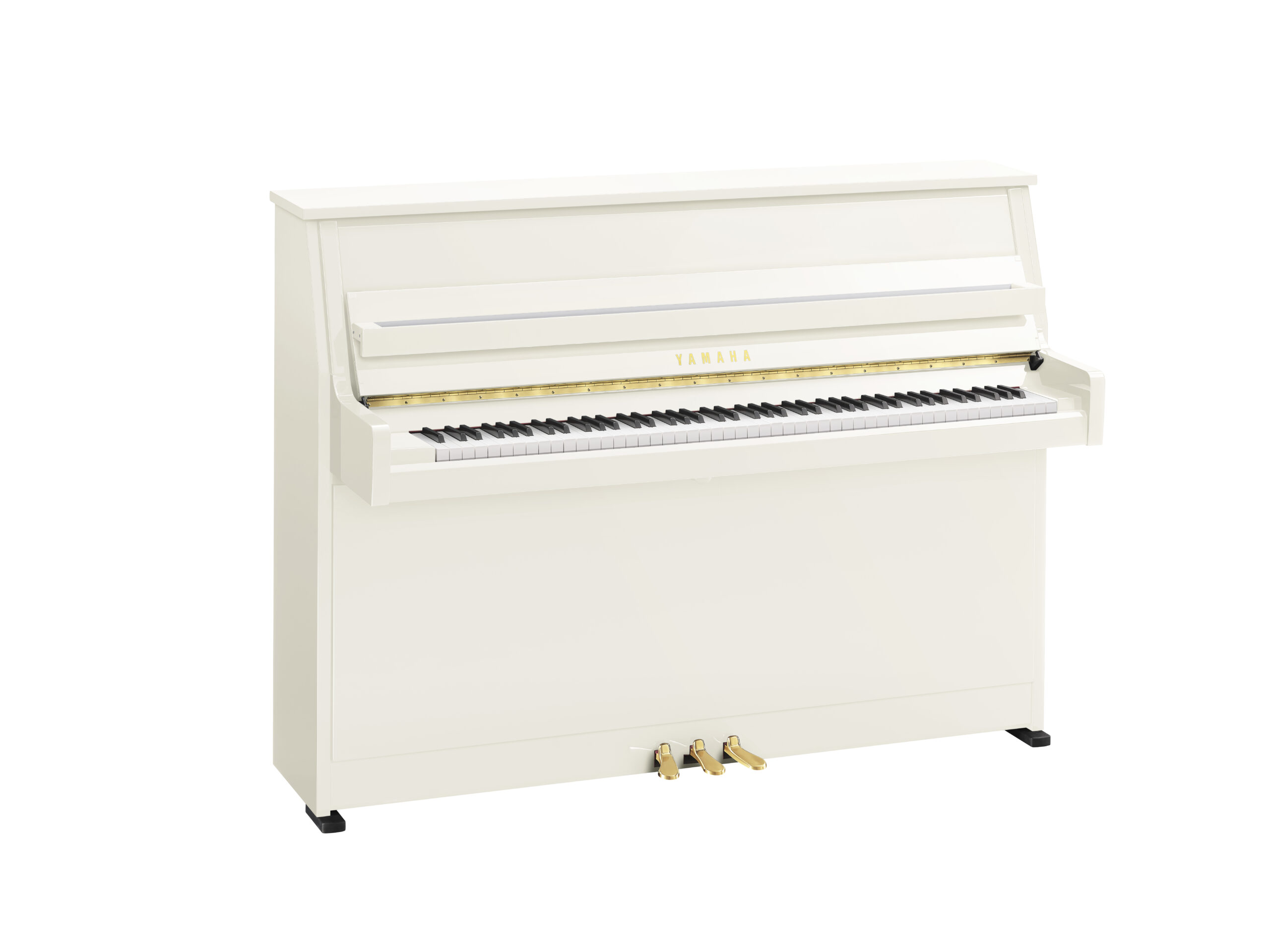 Yamaha B10 Upright Acoustic Piano Polished White