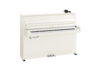 Yamaha B10SC3-PWHC Silent Upright Piano 110cm Polished White Chrome Fittings