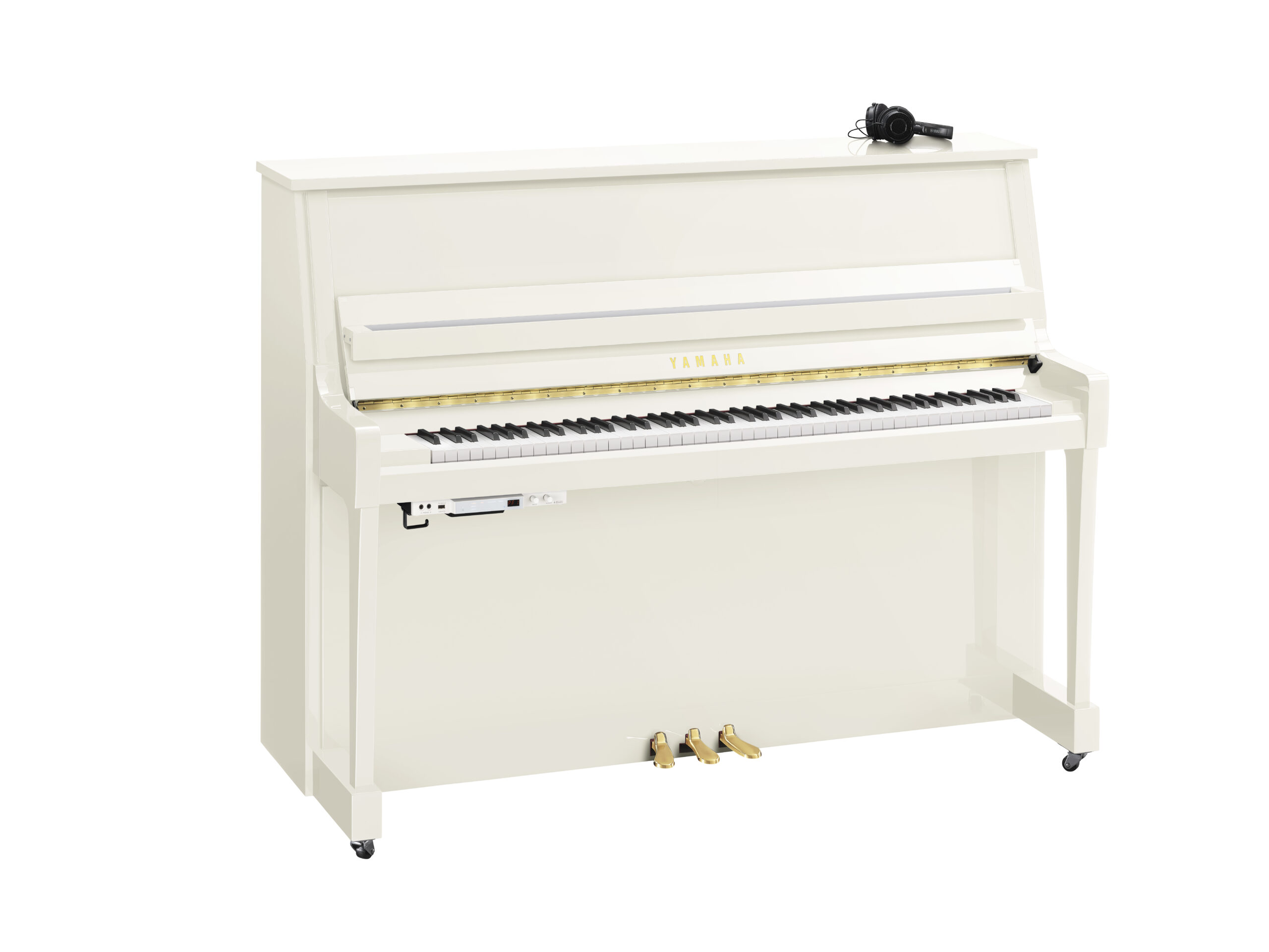 Yamaha B20SC3-PWH Silent Upright Piano 116cm Polished White