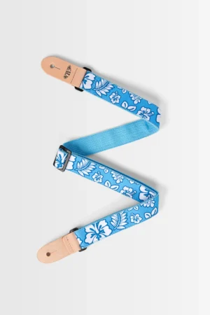 Kala Hibiscus Print Ukulele Strap Blue