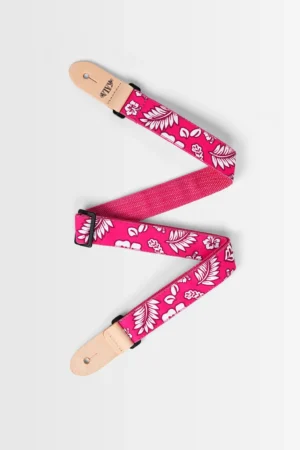 Kala Hibiscus Print Ukulele Strap Pink