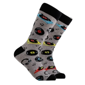 Socktopus Vinyl Record Socks Grey UK 9–12